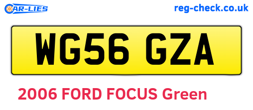 WG56GZA are the vehicle registration plates.