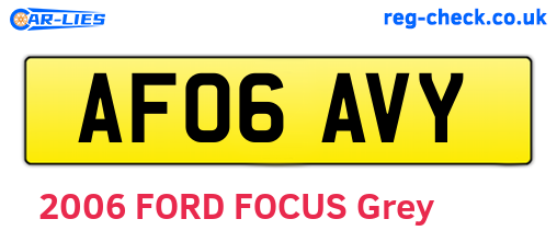 AF06AVY are the vehicle registration plates.