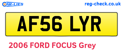 AF56LYR are the vehicle registration plates.