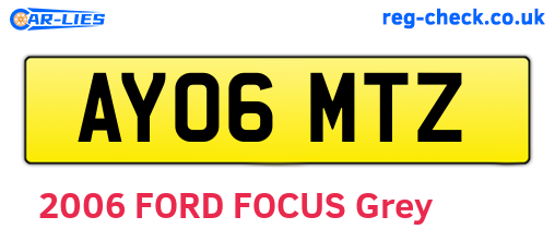 AY06MTZ are the vehicle registration plates.