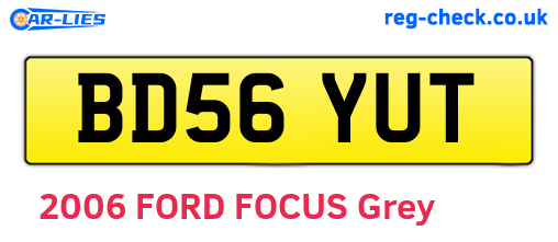 BD56YUT are the vehicle registration plates.