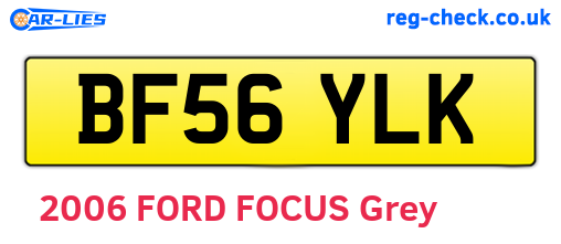 BF56YLK are the vehicle registration plates.