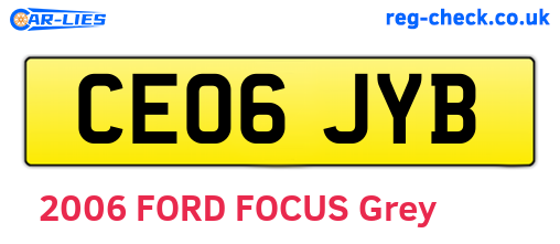 CE06JYB are the vehicle registration plates.