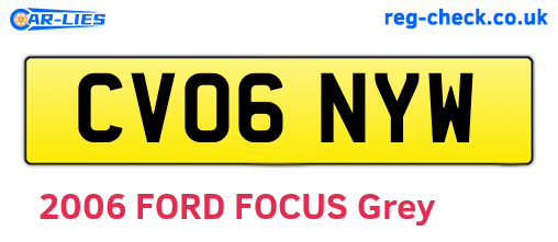 CV06NYW are the vehicle registration plates.