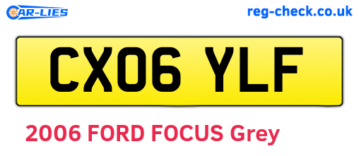 CX06YLF are the vehicle registration plates.