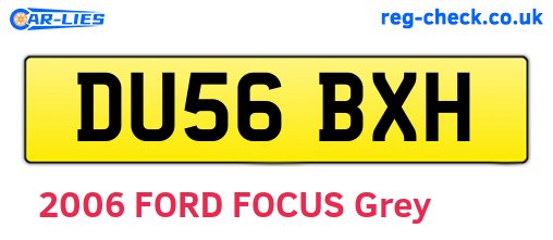 DU56BXH are the vehicle registration plates.
