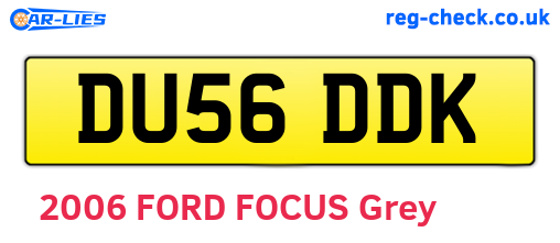 DU56DDK are the vehicle registration plates.