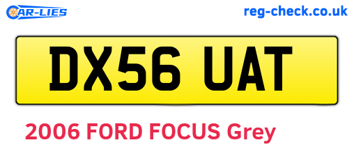 DX56UAT are the vehicle registration plates.