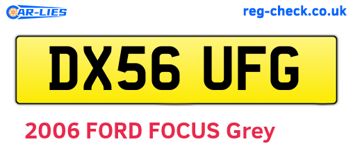 DX56UFG are the vehicle registration plates.