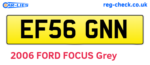 EF56GNN are the vehicle registration plates.
