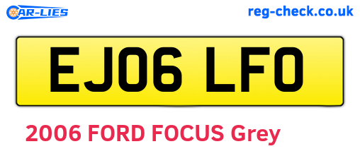 EJ06LFO are the vehicle registration plates.