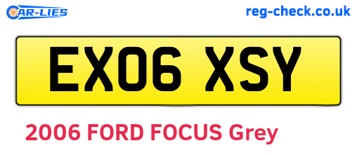 EX06XSY are the vehicle registration plates.
