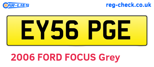 EY56PGE are the vehicle registration plates.