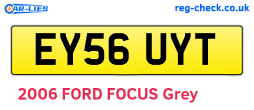 EY56UYT are the vehicle registration plates.