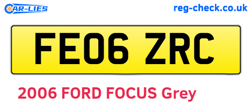 FE06ZRC are the vehicle registration plates.