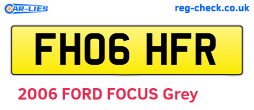 FH06HFR are the vehicle registration plates.