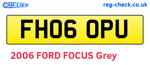 FH06OPU are the vehicle registration plates.