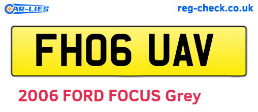 FH06UAV are the vehicle registration plates.