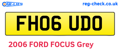 FH06UDO are the vehicle registration plates.