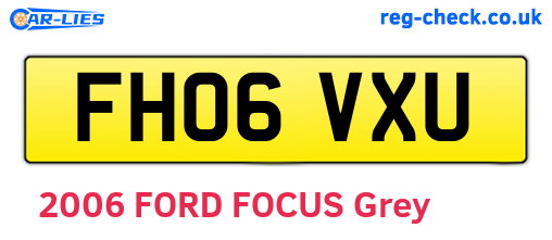 FH06VXU are the vehicle registration plates.