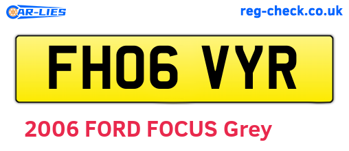 FH06VYR are the vehicle registration plates.