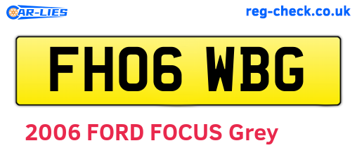 FH06WBG are the vehicle registration plates.