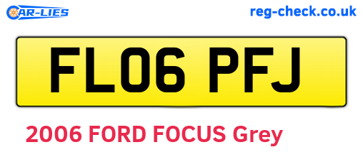FL06PFJ are the vehicle registration plates.