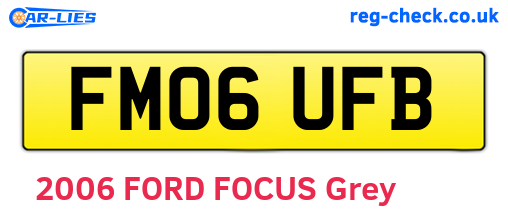 FM06UFB are the vehicle registration plates.