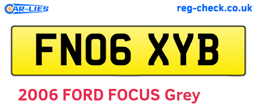 FN06XYB are the vehicle registration plates.