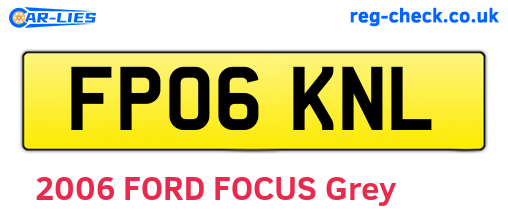 FP06KNL are the vehicle registration plates.
