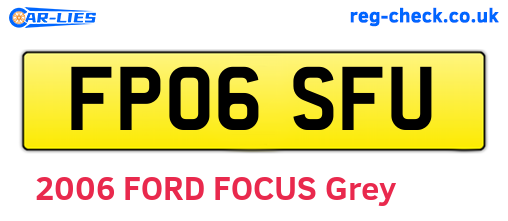 FP06SFU are the vehicle registration plates.
