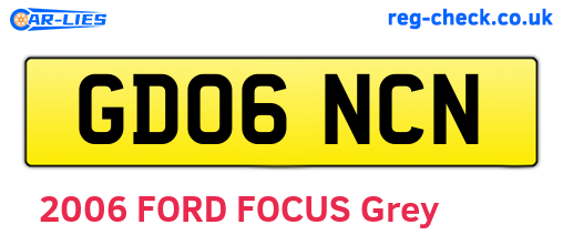 GD06NCN are the vehicle registration plates.