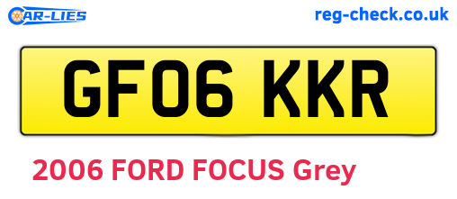 GF06KKR are the vehicle registration plates.