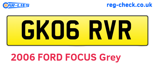 GK06RVR are the vehicle registration plates.