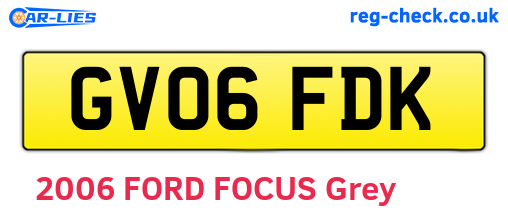 GV06FDK are the vehicle registration plates.