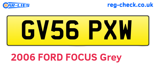 GV56PXW are the vehicle registration plates.