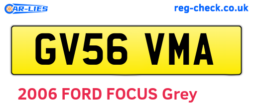 GV56VMA are the vehicle registration plates.