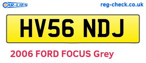 HV56NDJ are the vehicle registration plates.