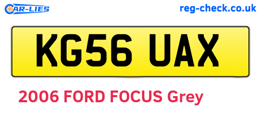 KG56UAX are the vehicle registration plates.