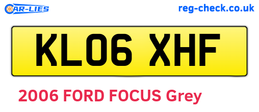 KL06XHF are the vehicle registration plates.