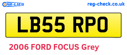 LB55RPO are the vehicle registration plates.