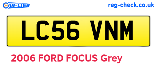 LC56VNM are the vehicle registration plates.