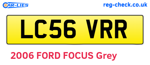 LC56VRR are the vehicle registration plates.