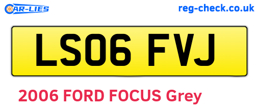 LS06FVJ are the vehicle registration plates.