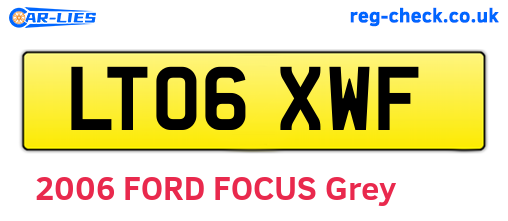 LT06XWF are the vehicle registration plates.