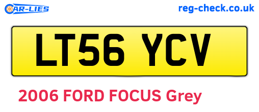 LT56YCV are the vehicle registration plates.
