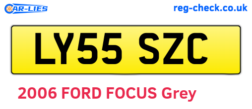 LY55SZC are the vehicle registration plates.