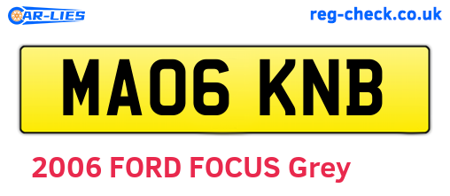 MA06KNB are the vehicle registration plates.