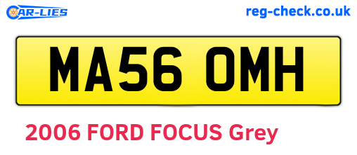 MA56OMH are the vehicle registration plates.