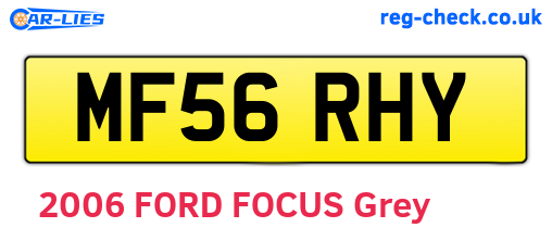 MF56RHY are the vehicle registration plates.